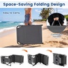 image:imageGiantex Face Down Tanning Chair Folding Beach Lounge Chair w 4Position Adjustable Backrest Outdoor Sunbathing Lounge Chair wFace Arm Holes amp Storage Pocket for Patio Deck Poolside 1 NavyGrey