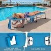 image:imageGiantex Face Down Tanning Chair Folding Beach Lounge Chair w 4Position Adjustable Backrest Outdoor Sunbathing Lounge Chair wFace Arm Holes amp Storage Pocket for Patio Deck Poolside 1 NavyNavy