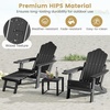 image:imageGiantex Folding Adirondack Chair AllWeather Lounge Chair with Adjustable Backrest Retractable Ottoman Cup Holder HIPS Fire Pit Chair for Lawn Pool Patio Porch 1 NavyBlack