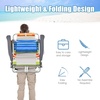 image:imageGiantex Folding Beach Chair Patio Sling Chairs with 5 Adjustable Position Head Pillow Storage Bag Towel Bar Cup Holders Backpack Chairs for Sunbathing Camping ChairMulti Color