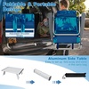image:imageGiantex Folding Beach Chair Patio Sling Chairs with 5 Adjustable Position Head Pillow Storage Bag Towel Bar Cup Holders Backpack Chairs for Sunbathing Camping ChairPalm