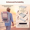 image:imageGiantex Folding Beach Chair Patio Sling Chairs with 5 Adjustable Position Head Pillow Storage Bag Towel Bar Cup Holders Backpack Chairs for Sunbathing Camping ChairPink