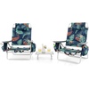 image:imageGiantex Folding Beach Chair Patio Sling Chairs with 5 Adjustable Position Head Pillow Storage Bag Towel Bar Cup Holders Backpack Chairs for Sunbathing Camping ChairGreen