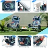 image:imageGiantex Folding Beach Chair Patio Sling Chairs with 5 Adjustable Position Head Pillow Storage Bag Towel Bar Cup Holders Backpack Chairs for Sunbathing Camping ChairGreen