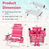 image:imageGiantex Folding Beach Chair Patio Sling Chairs with 5 Adjustable Position Head Pillow Storage Bag Towel Bar Cup Holders Backpack Chairs for Sunbathing Camping ChairStripe Pink