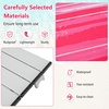 image:imageGiantex Folding Beach Chair Patio Sling Chairs with 5 Adjustable Position Head Pillow Storage Bag Towel Bar Cup Holders Backpack Chairs for Sunbathing Camping ChairStripe Pink
