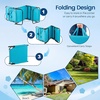 image:imageGiantex Folding Beach Tanning Chair Adjustable Face Down Patio Lounge Chair w 4Position Backrest Face Hole amp Removable Pillow Portable Sunbathing Chair for Poolside Yard Lawn 1Blue StripeBlue