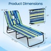 image:imageGiantex Folding Beach Tanning Chair Adjustable Face Down Patio Lounge Chair w 4Position Backrest Face Hole amp Removable Pillow Portable Sunbathing Chair for Poolside Yard Lawn 1Blue StripeBlue Stripe