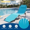 image:imageGiantex Folding Beach Tanning Chair Adjustable Face Down Patio Lounge Chair w 4Position Backrest Face Hole amp Removable Pillow Portable Sunbathing Chair for Poolside Yard Lawn 1Blue StripeBlue