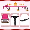 image:imageGiantex Folding Beach Tanning Chair Adjustable Face Down Patio Lounge Chair w 4Position Backrest Face Hole amp Removable Pillow Portable Sunbathing Chair for Poolside Yard Lawn 1Blue StripePink