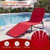 image:imageGiantex Folding Beach Tanning Chair Adjustable Face Down Patio Lounge Chair w 4Position Backrest Face Hole amp Removable Pillow Portable Sunbathing Chair for Poolside Yard Lawn 1Blue StripeRed