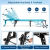 image:imageGiantex Folding Beach Tanning Chair Adjustable Face Down Patio Lounge Chair w 4Position Backrest Face Hole amp Removable Pillow Portable Sunbathing Chair for Poolside Yard Lawn 1Blue StripeBlue