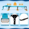 image:imageGiantex Folding Beach Tanning Chair Adjustable Face Down Patio Lounge Chair w 4Position Backrest Face Hole amp Removable Pillow Portable Sunbathing Chair for Poolside Yard Lawn 1Blue StripeBlue