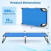 image:imageGiantex Folding Camping Cot for Adults Portable Sleeping Cot Bed with 600D Oxford Fabric Heavy Duty Frame 350Lbs Capacity 1Step Use Outdoor Lounge Chair for Sleepover Hiking Home amp Office BlueBlue