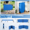 image:imageGiantex Folding Camping Cot for Adults Portable Sleeping Cot Bed with 600D Oxford Fabric Heavy Duty Frame 350Lbs Capacity 1Step Use Outdoor Lounge Chair for Sleepover Hiking Home amp Office BlueBlue