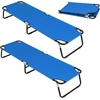image:imageGiantex Folding Camping Cot for Adults Portable Sleeping Cot Bed with 600D Oxford Fabric Heavy Duty Frame 350Lbs Capacity 1Step Use Outdoor Lounge Chair for Sleepover Hiking Home amp Office BlueBlue