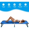 image:imageGiantex Folding Camping Cot for Adults Portable Sleeping Cot Bed with 600D Oxford Fabric Heavy Duty Frame 350Lbs Capacity 1Step Use Outdoor Lounge Chair for Sleepover Hiking Home amp Office BlueBlue