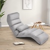 image:imageGiantex Folding Lazy Sofa Chair Modern Chaise Lounge WPillow for Reading Leisure Foldable Comfy Floor Accent Chair for Bedroom Living Room GrayGrey