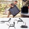 image:imageGiantex Folding Patio Lounge Chair with 6 Backrest Positions Portable Foldable Bed with Cushion and Armrest Head Pillow Adjustable Recliner Outdoor Camping Cot for Yard Bench Office Home 22