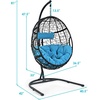 image:imageGiantex Hanging Egg Chair Swing Chair with CHammock Stand Set Hammock Chair with Soft Seat Cushion amp Pillow Multifunctional Hanging Chairs for Outdoor Indoor Bedroom RedBlue