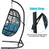 image:imageGiantex Hanging Egg Chair Swing Chair with CHammock Stand Set Hammock Chair with Soft Seat Cushion amp Pillow Multifunctional Hanging Chairs for Outdoor Indoor Bedroom RedBlue