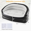 image:imageGiantex Inflatable Loveseat Couch Portable amp Foldable 2Seater Air Sofa for Adults wArmrests Blow Up Lounge Chair Outdoor Indoor Flocked Recliner for Camping Travel Without Pump BlackGrey2Blackgrey