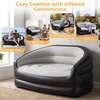 image:imageGiantex Inflatable Loveseat Couch Portable amp Foldable 2Seater Air Sofa for Adults wArmrests Blow Up Lounge Chair Outdoor Indoor Flocked Recliner for Camping Travel Without Pump BlackGrey2Blackgrey