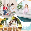 image:imageGiantex Kids Adirondack Chair 2Seat  Childrens Outdoor Chair with High Backrest Arm Rest 300 Lbs Capacity Wood Double Loveseat Porch Chair for Yard Poolside 1 Khaki GreyWhite