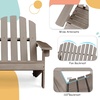 image:imageGiantex Kids Adirondack Chair 2Seat  Childrens Outdoor Chair with High Backrest Arm Rest 300 Lbs Capacity Wood Double Loveseat Porch Chair for Yard Poolside 1 Khaki GreyKhaki Grey