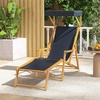 image:imageGiantex Lounge Chair Outdoor Foldable Beach Chaise Lounge with Adjustable Canopy Replacement Fabric Wood Frame Reclining Backrest amp Footrest Camping Chair for Patio Poolside Beach 1 BrownNavy