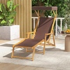 image:imageGiantex Lounge Chair Outdoor Foldable Beach Chaise Lounge with Adjustable Canopy Replacement Fabric Wood Frame Reclining Backrest amp Footrest Camping Chair for Patio Poolside Beach 1 BrownBrown