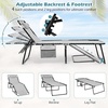 image:imageGiantex Lounge Chair Outdoor Folding Tanning Chair with 4 Adjustable Positions Removable Headrest Footrest Side Pocket Load 440 Lbs Portable Recliner for Lawn Yard Beach Sunbathing 1 GreyGrey