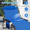 image:imageGiantex Lounge Chair Outdoor Folding Tanning Chair with 4 Adjustable Positions Removable Headrest Footrest Side Pocket Load 440 Lbs Portable Recliner for Lawn Yard Beach Sunbathing 1 GreyNavy