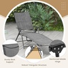 image:imageGiantex Lounge Chair Outdoor Set of 2  Tanning Chair with 6 Adjustable Backrest 2Level Footrest Folding Sunbathing Lounger for Patio Poolside Yard Chaise Lounge Chair Beach Chair BlackGrey