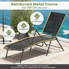 image:imageGiantex Lounge Chair Outdoor Set of 2  Tanning Chair with 6 Adjustable Backrest 2Level Footrest Folding Sunbathing Lounger for Patio Poolside Yard Chaise Lounge Chair Beach Chair BlackBlack