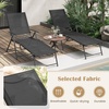 image:imageGiantex Lounge Chair Outdoor Set of 2  Tanning Chair with 6 Adjustable Backrest 2Level Footrest Folding Sunbathing Lounger for Patio Poolside Yard Chaise Lounge Chair Beach Chair BlackBlack