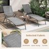 image:imageGiantex Lounge Chair Outdoor Set of 2  Tanning Chair with 6 Adjustable Backrest 2Level Footrest Folding Sunbathing Lounger for Patio Poolside Yard Chaise Lounge Chair Beach Chair BlackGrey
