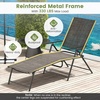 image:imageGiantex Lounge Chair Outdoor Set of 2  Tanning Chair with 6 Adjustable Backrest 2Level Footrest Folding Sunbathing Lounger for Patio Poolside Yard Chaise Lounge Chair Beach Chair BlackBrown