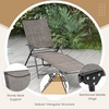 image:imageGiantex Lounge Chair Outdoor Set of 2  Tanning Chair with 6 Adjustable Backrest 2Level Footrest Folding Sunbathing Lounger for Patio Poolside Yard Chaise Lounge Chair Beach Chair BlackBrown