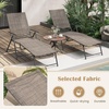 image:imageGiantex Lounge Chair Outdoor Set of 2  Tanning Chair with 6 Adjustable Backrest 2Level Footrest Folding Sunbathing Lounger for Patio Poolside Yard Chaise Lounge Chair Beach Chair BlackBrown