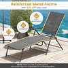 image:imageGiantex Lounge Chair Outdoor Set of 2  Tanning Chair with 6 Adjustable Backrest 2Level Footrest Folding Sunbathing Lounger for Patio Poolside Yard Chaise Lounge Chair Beach Chair BlackGrey