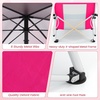 image:imageGiantex Low Folding Beach Chair with Detachable amp Adjustable Umbrella Carrying Bag Padded Armrests Mesh High Back Load 330 LBS AntiSlip Foot Pads Camping Chair for Picnic Lawn BluePink