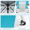 image:imageGiantex Low Folding Beach Chair with Detachable amp Adjustable Umbrella Carrying Bag Padded Armrests Mesh High Back Load 330 LBS AntiSlip Foot Pads Camping Chair for Picnic Lawn BlueBlue