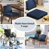 image:imageGiantex Outdoor Chair Cushion for Patio Furniture 24x24 Deep Seat amp 23x18 Backrest Pillow Waterproof amp Fade Resistant Removable Cover Outside Sofa Chair Replacement Cushion TanNavy
