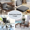 image:imageGiantex Outdoor Chair Cushion for Patio Furniture 24x24 Deep Seat amp 23x18 Backrest Pillow Waterproof amp Fade Resistant Removable Cover Outside Sofa Chair Replacement Cushion TanGray