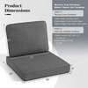 image:imageGiantex Outdoor Chair Cushion for Patio Furniture 24x24 Deep Seat amp 23x18 Backrest Pillow Waterproof amp Fade Resistant Removable Cover Outside Sofa Chair Replacement Cushion TanGray