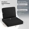 image:imageGiantex Outdoor Chair Cushion for Patio Furniture 24x24 Deep Seat amp 23x18 Backrest Pillow Waterproof amp Fade Resistant Removable Cover Outside Sofa Chair Replacement Cushion TanBlack