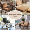 image:imageGiantex Outdoor Chair Cushion for Patio Furniture 24x24 Deep Seat amp 23x18 Backrest Pillow Waterproof amp Fade Resistant Removable Cover Outside Sofa Chair Replacement Cushion TanTan