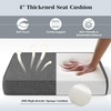image:imageGiantex Outdoor Chair Cushion for Patio Furniture 24x24 Deep Seat amp 23x18 Backrest Pillow Waterproof amp Fade Resistant Removable Cover Outside Sofa Chair Replacement Cushion TanGray