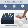 image:imageGiantex Outdoor Chair Cushion for Patio Furniture 24x24 Deep Seat amp 23x18 Backrest Pillow Waterproof amp Fade Resistant Removable Cover Outside Sofa Chair Replacement Cushion TanNavy